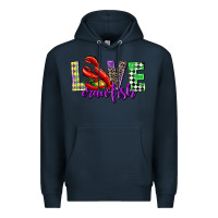 Navy love crawfish mardi gras Premium Hoodie - CowGirlArtShop