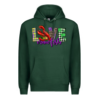 Sports Green love crawfish mardi gras Premium Hoodie - CowGirlArtShop