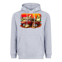 Heather Grey mexican cinco de mayo truck Heavyweight Hoodie - CowGirlArtShop