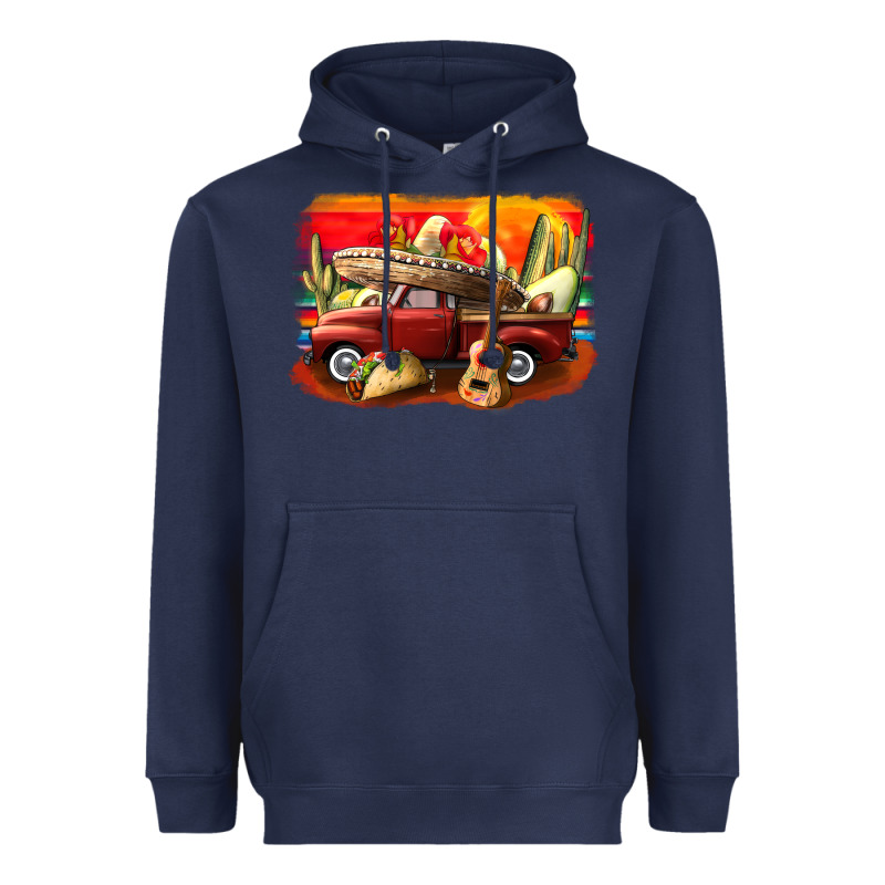 Mexican Cinco De Mayo Truck Heavyweight Hoodie by CowGirlArtShop | Teevron