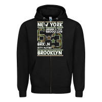Black Newyork Brooklyn Zipper Hoodie - Bettercallsaul