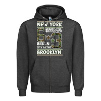 Charcoal Heather Newyork Brooklyn Zipper Hoodie - Bettercallsaul