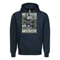 Newyork Brooklyn Zipper Hoodie | Teevron