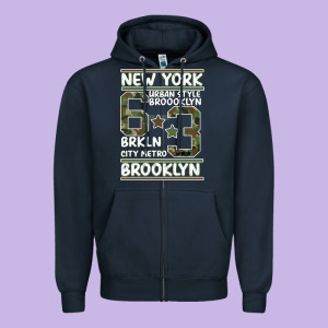 Newyork Brooklyn Zipper Hoodie Designed By Bettercallsaul