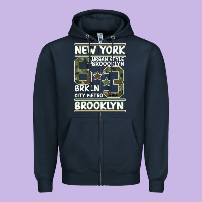 Newyork Brooklyn Zipper Hoodie Designed By Bettercallsaul