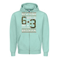 Seafoam Newyork Brooklyn Zipper Hoodie - Bettercallsaul