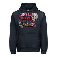 Navy Valentine's Day Roses Are Red I Am Going To Bed Urban Hoodie - FaDigitalArtStudio