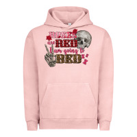 Pigment Salmon Valentine's Day Roses Are Red I Am Going To Bed Urban Hoodie - FaDigitalArtStudio