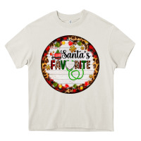 Cream santa's favorite custom medical occupation Heavy Core Tee - AdoDesignShop