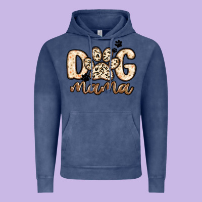 Dog Mama Vintage Hoodie Designed By Maliassmallbusiness
