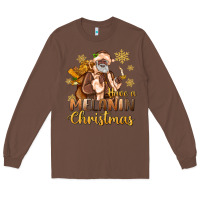 Chestnut have a melanin christmas black santa Long Sleeve Tee - MaliasSmallBusiness