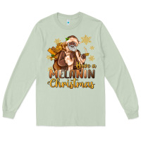 Matcha have a melanin christmas black santa Long Sleeve Tee - MaliasSmallBusiness