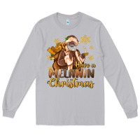 Moon Dust have a melanin christmas black santa Long Sleeve Tee - MaliasSmallBusiness
