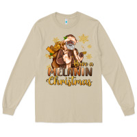 Mushroom have a melanin christmas black santa Long Sleeve Tee - MaliasSmallBusiness
