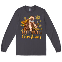 Smoke have a melanin christmas black santa Long Sleeve Tee - MaliasSmallBusiness