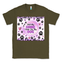 Army Green hold my drink i gotta pet this dog Classic Tee - MaliasSmallBusiness
