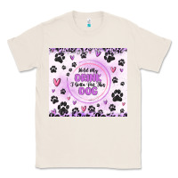 Natural hold my drink i gotta pet this dog Classic Tee - MaliasSmallBusiness