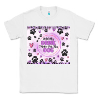 White hold my drink i gotta pet this dog Classic Tee - MaliasSmallBusiness