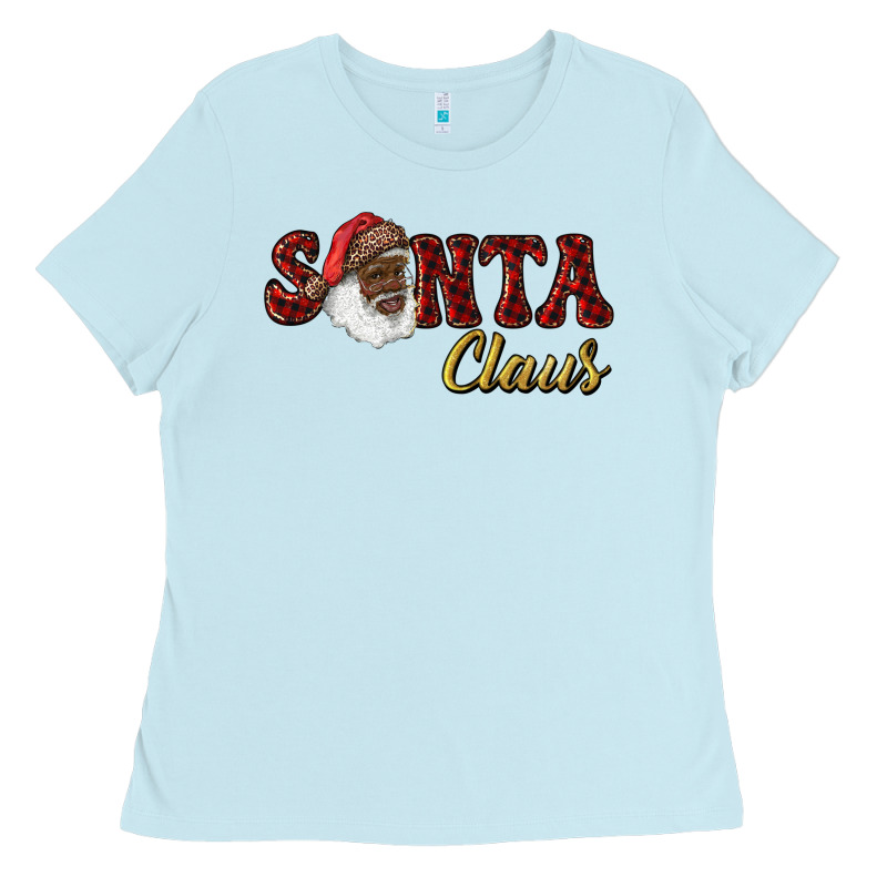 African American Santa Claus Ladies Tee by RanaPortraitStore | Teevron
