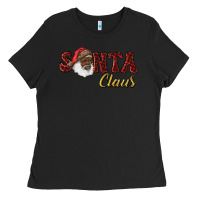 Black african american santa claus Ladies Tee - RanaPortraitStore