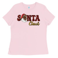 Bubblegum Pink african american santa claus Ladies Tee - RanaPortraitStore