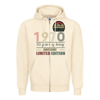 Sandshell Vintage 1970 Limited Edition 50 Years Of Being Awe Zipper Hoodie - Bettercallsaul