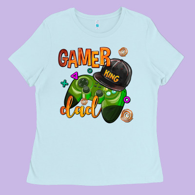 Gamer Dad Ladies Tee Designed By Adodesignshop