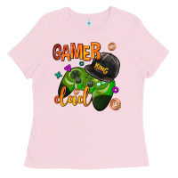 Bubblegum Pink gamer dad Ladies Tee - AdoDesignShop