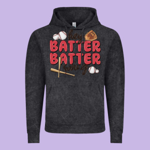 Hey Batter Batter Swing Vintage Hoodie Designed By Maliassmallbusiness
