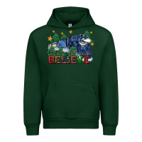 Forest Green believe polar express christmas trees Urban Hoodie - FaDigitalArtStudio