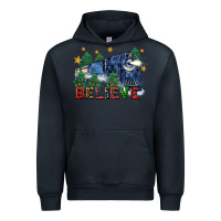 Navy believe polar express christmas trees Urban Hoodie - FaDigitalArtStudio