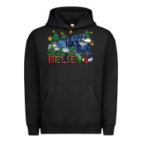 Pigment Black believe polar express christmas trees Urban Hoodie - FaDigitalArtStudio