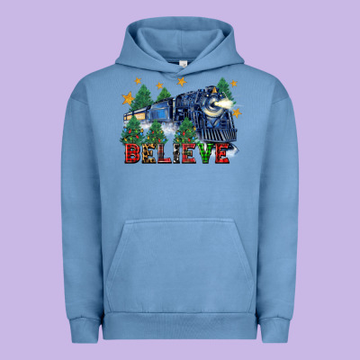 Believe Polar Express Christmas Trees Urban Hoodie Designed By Fadigitalartstudio