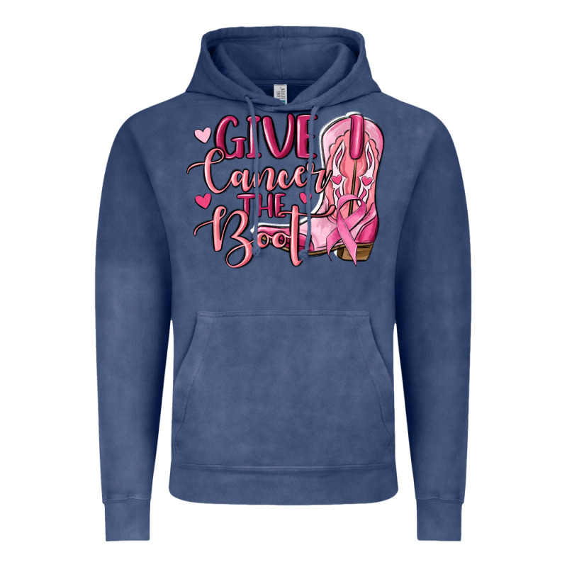Give Cancer The Boot Vintage Hoodie by MaliasSmallBusiness | Teevron