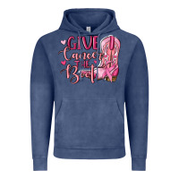 Vintage Denim give cancer the boot Vintage Hoodie - MaliasSmallBusiness