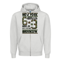 Dove Grey Newyork Brooklyn Zipper Hoodie - Bettercallsaul