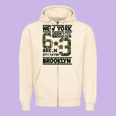 Newyork Brooklyn Zipper Hoodie Designed By Bettercallsaul