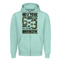 Seafoam Newyork Brooklyn Zipper Hoodie - Bettercallsaul