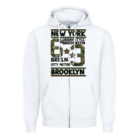 White Newyork Brooklyn Zipper Hoodie - Bettercallsaul