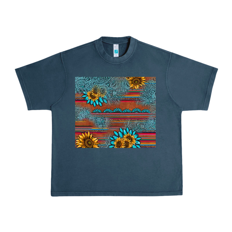 Sunflower Gemstone Serape Tumbler Urban Heavy Tee by AdoDesignShop | Teevron
