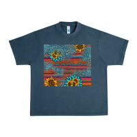 Midnight Navy sunflower gemstone serape tumbler Urban Heavy Tee - AdoDesignShop