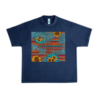 Navy sunflower gemstone serape tumbler Urban Heavy Tee - AdoDesignShop