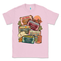 Bubblegum Pink country cassette tapes Classic Tee - MaliasSmallBusiness