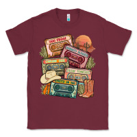 Burgundy country cassette tapes Classic Tee - MaliasSmallBusiness