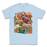 Dusty Blue country cassette tapes Classic Tee - MaliasSmallBusiness