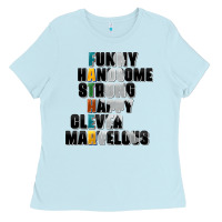Baby Blue father words Ladies Tee - AdoDesignShop