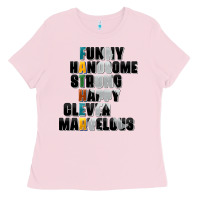 Bubblegum Pink father words Ladies Tee - AdoDesignShop