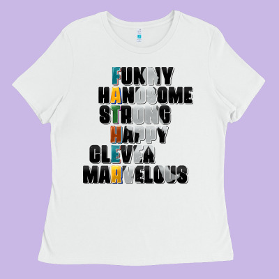 Father Words Ladies Tee Designed By Adodesignshop