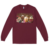 Burgundy Hair Dresser Coffee Cups Long Sleeve Tee - MaliasSmallBusiness