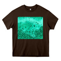 Chocolate Brown green glitter Heavy Core Tee - JahusDesignShop